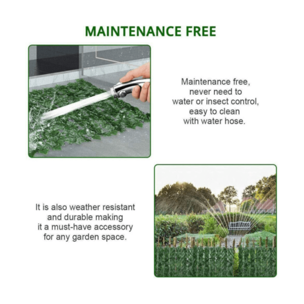 Artificial Ivy Leaf Privacy Fence