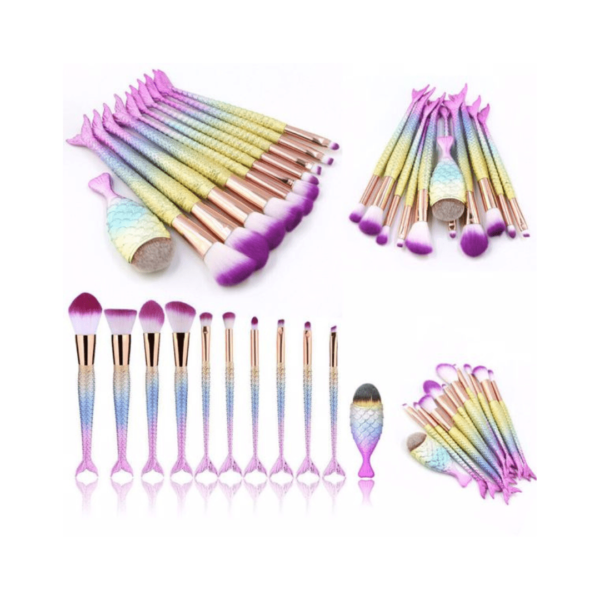 11pcs Mermaid Makeup Brush Set