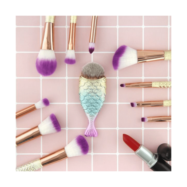 11pcs Mermaid Makeup Brush Set