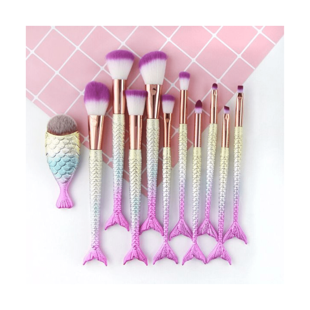 11pcs Mermaid Makeup Brush Set