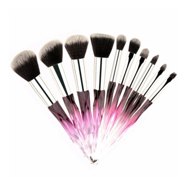 10pcs Luxurious Crystal Makeup Brushes