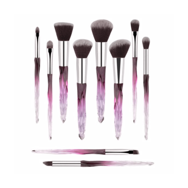 10pcs Luxurious Crystal Makeup Brushes