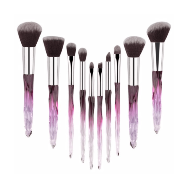 10pcs Luxurious Crystal Makeup Brushes