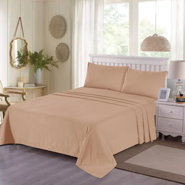 Brushed Cotton Deep Sheets and Pillowcase