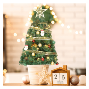 24in Stunning Pre-Lit Mini Christmas Tree