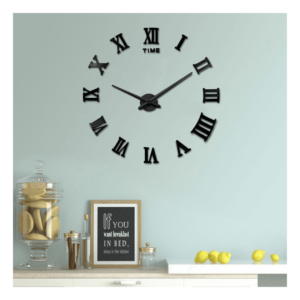 Luxury 3D Roman Mirror Wall Clock