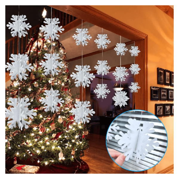 3M Magical White Winter Snowflakes